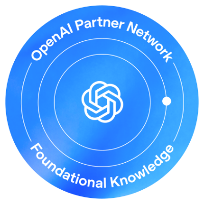 Badge OpenAI Foundational Knowledge, ausgestellt für Jascha Krähenbühl